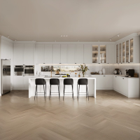 Affordable luxury kitchen cabinets by DekoHaus with modern design and smart storage solutions in Dubai.